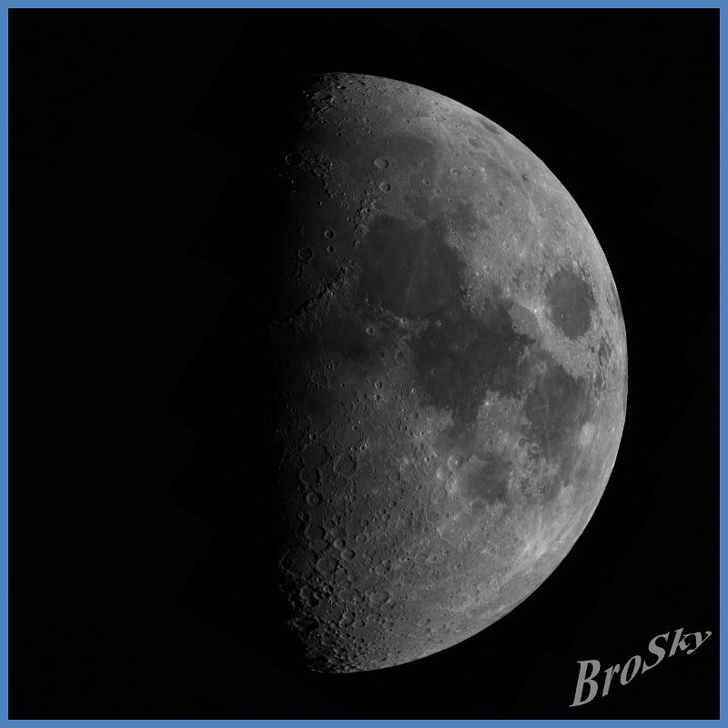 Mond_z60_21052010.jpg -    Objekt: Mond    Illumination: 60% - zunehmend Aufnahmeort: Senden Aufnahmedatum: 21.05.2010 Belichtung: Mosaik aus 15 x 500 Bilder (je 10% verwendet) Optik: Takahashi TSA 120 mit Tele Vue Powermate 2-fach Kamera: ALccd5 mit IR/UV Sperrfilter 